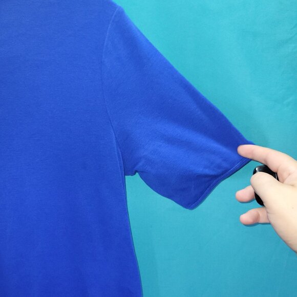 Chicos Ultimate Tee V-Neck Short Sleeve Blue T-Shirt Size 1 - Picture 9 of 10